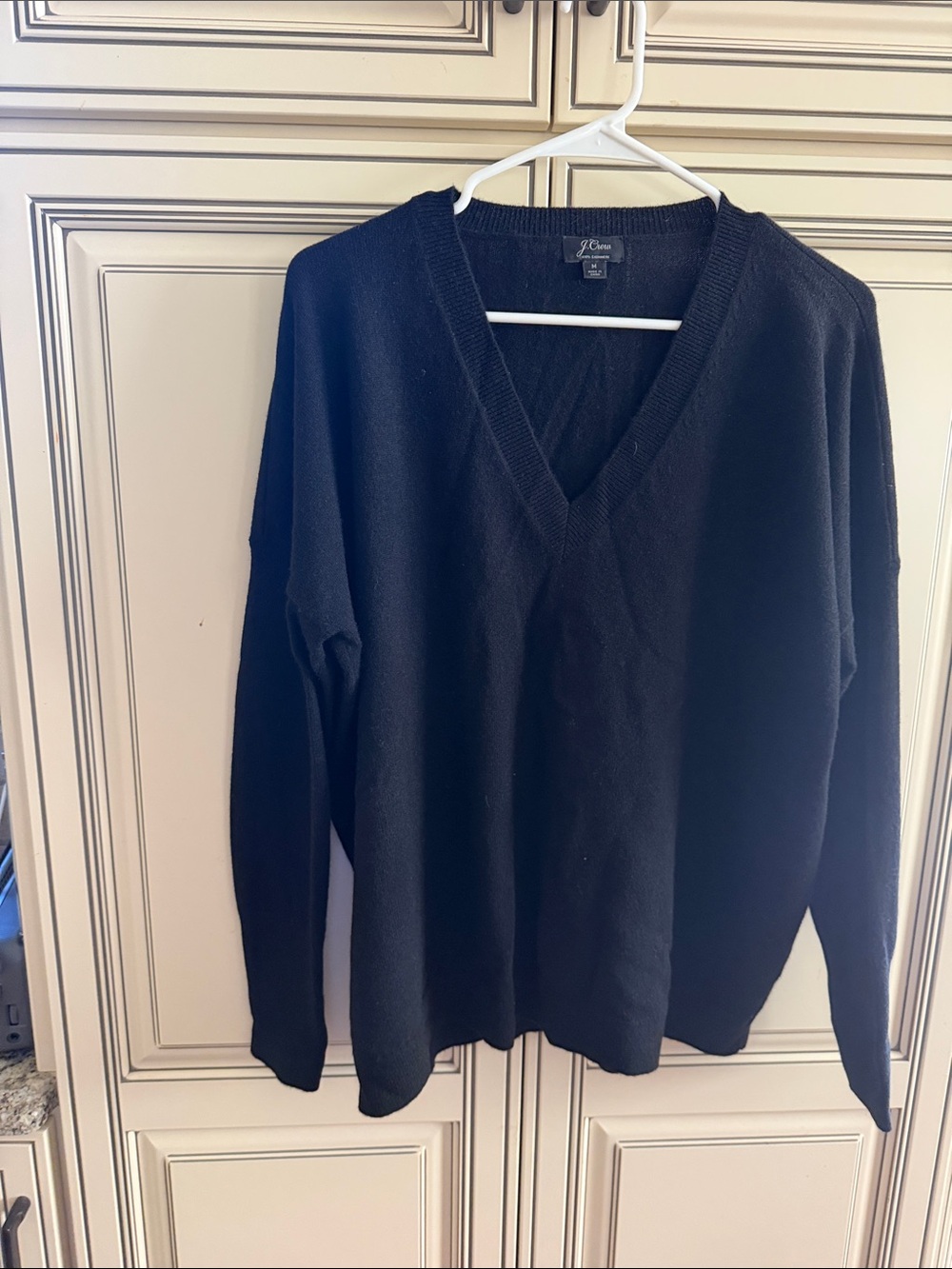 J Crew boxy black cashmere sweater